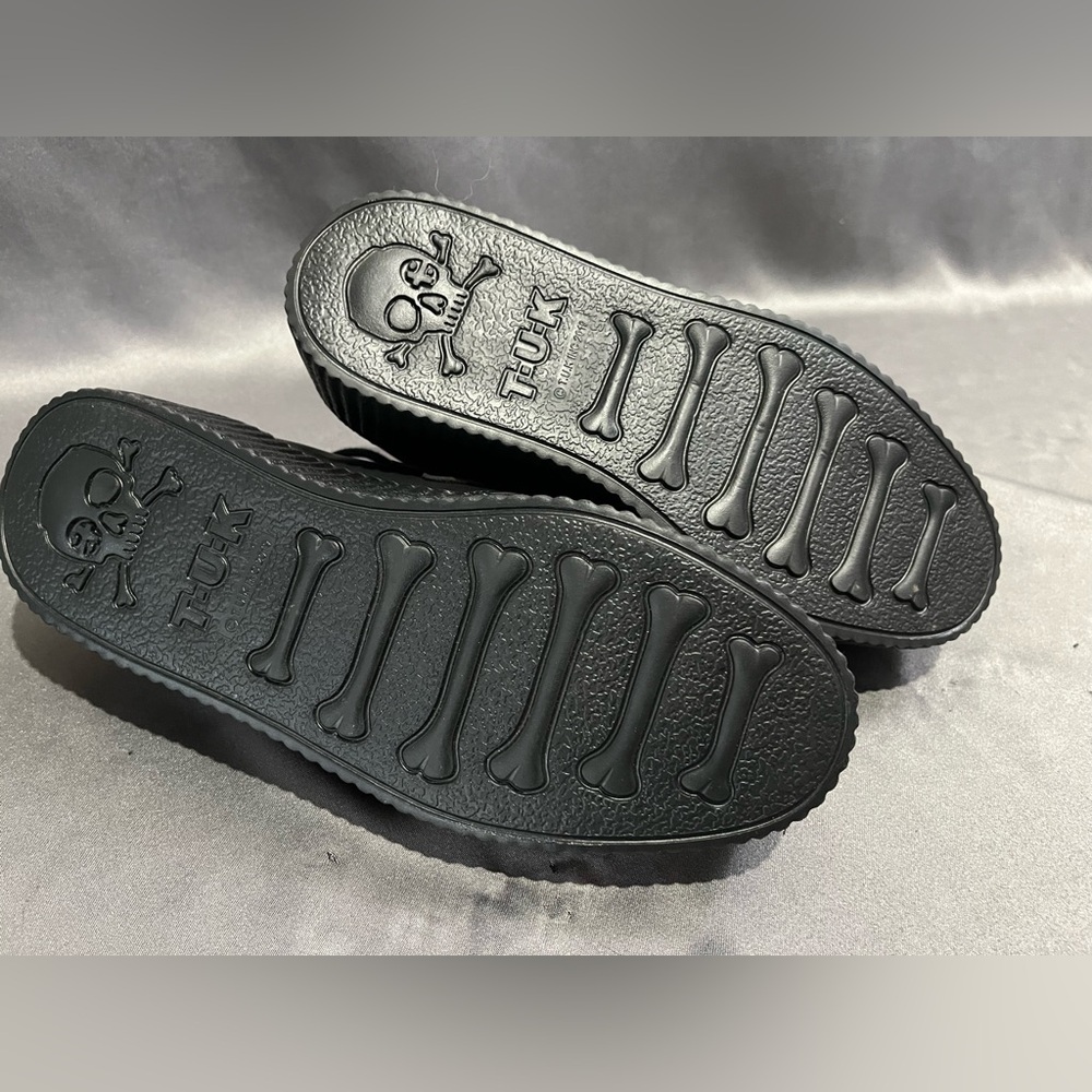 TUK Black Lace-Up Platform Shoes - Picture 5 of 5